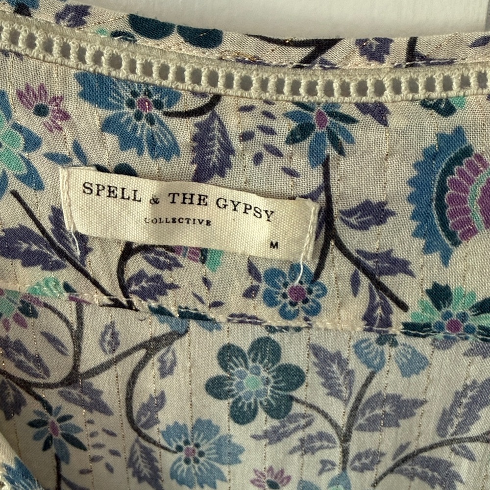 Spell Dahlia Midi Dress Dusty Blue Size Medium - Picture 5 of 16